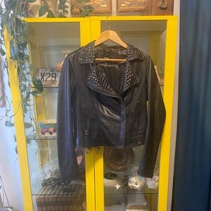 RUDSAK Studded Black Leather Jacket